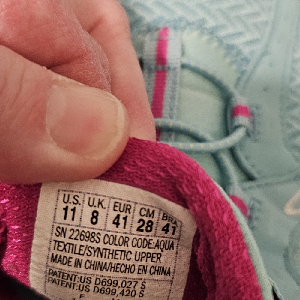 Skechers Mint Green and Hot Pink Slip-On Women’s Athletic Sneakers - Picture 4 of 4